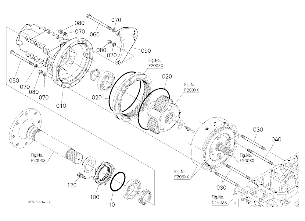 Rear Axle Case Rh