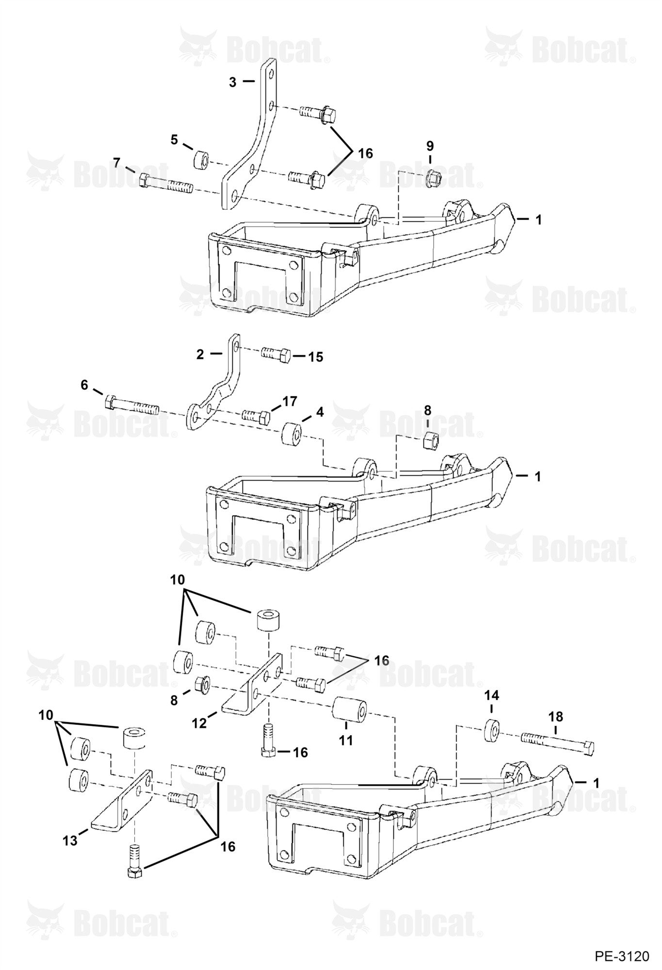 Engine & Pump Mounts 523211001 & Above, 523311001 & Above, 526215621 & Below, 526312161 & Below