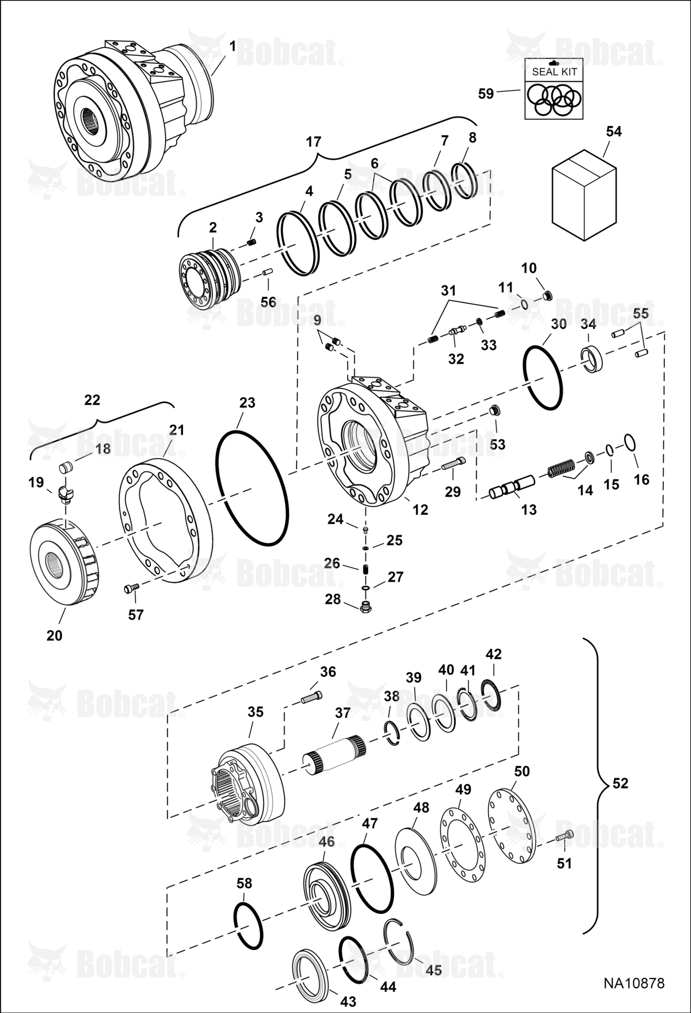 Hydrostatic Motor & Brake (2-Speed Option) (Non-Production) (R921811649)