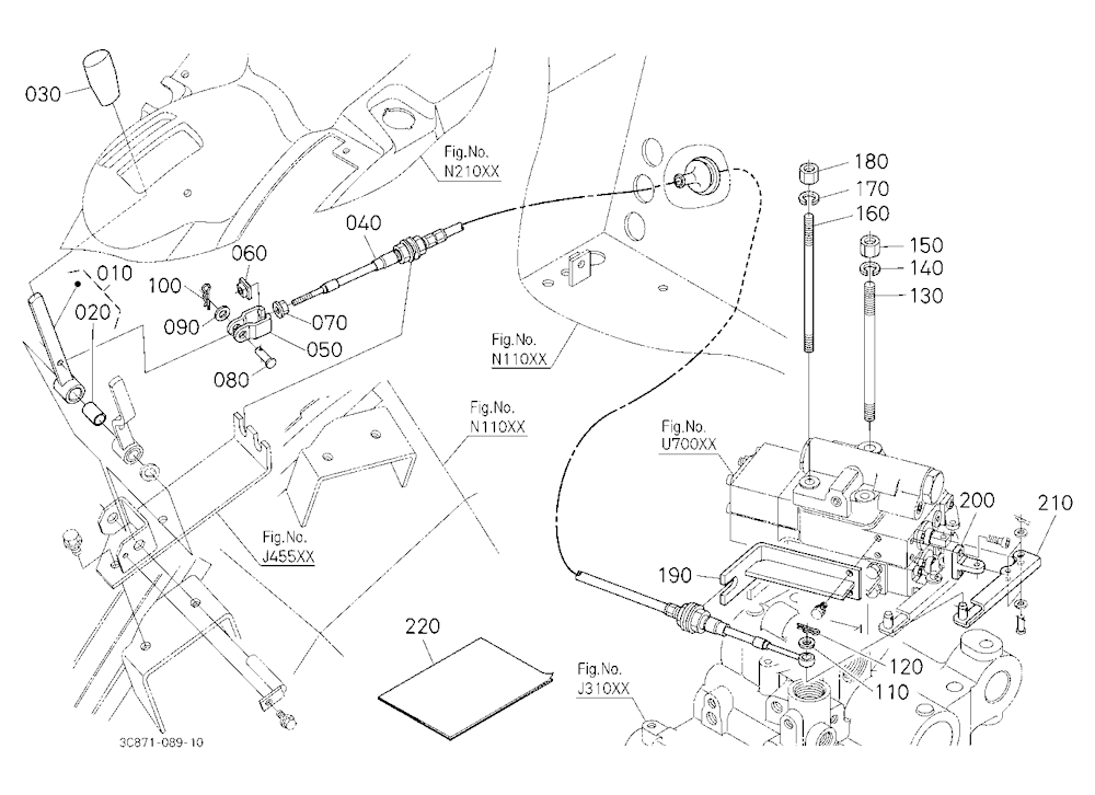 Auxiliary Control Valve Lever Kit (2Nd) (W/G No.M7