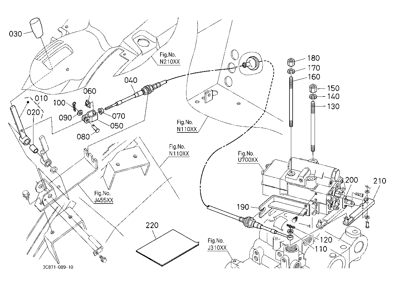 Auxiliary Control Valve Lever Kit (2Nd) (W/G No.M7