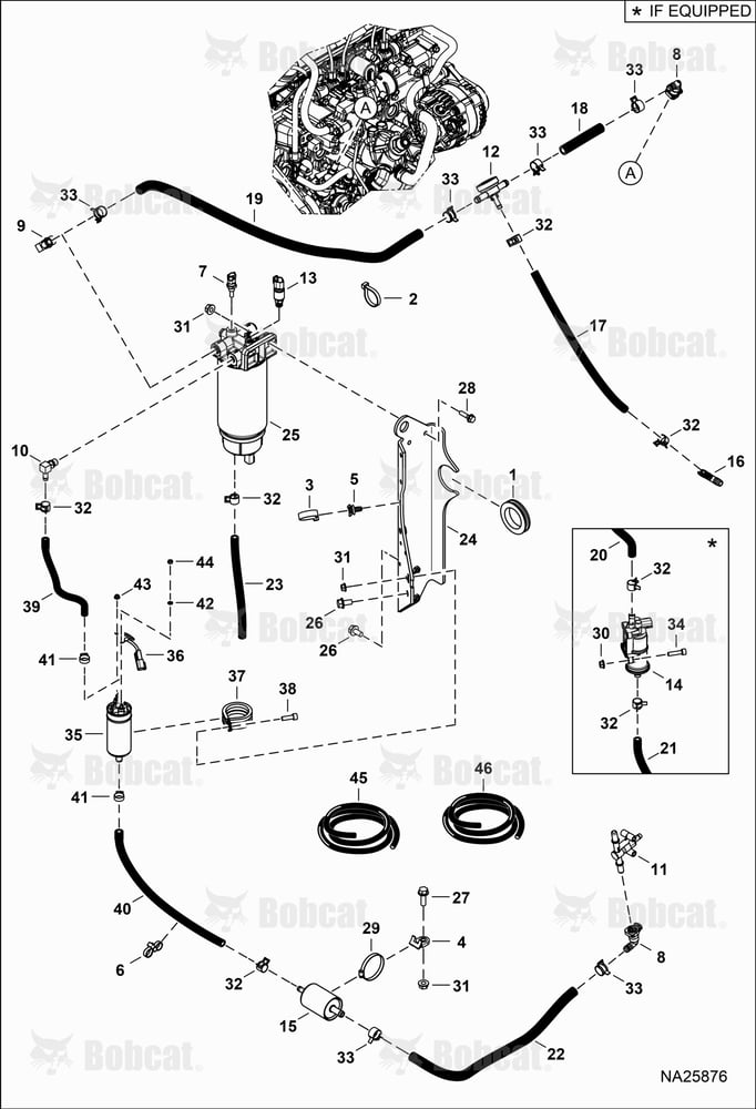 Engine & Attaching Parts (Fuel System) (Pump & Filter Connections)