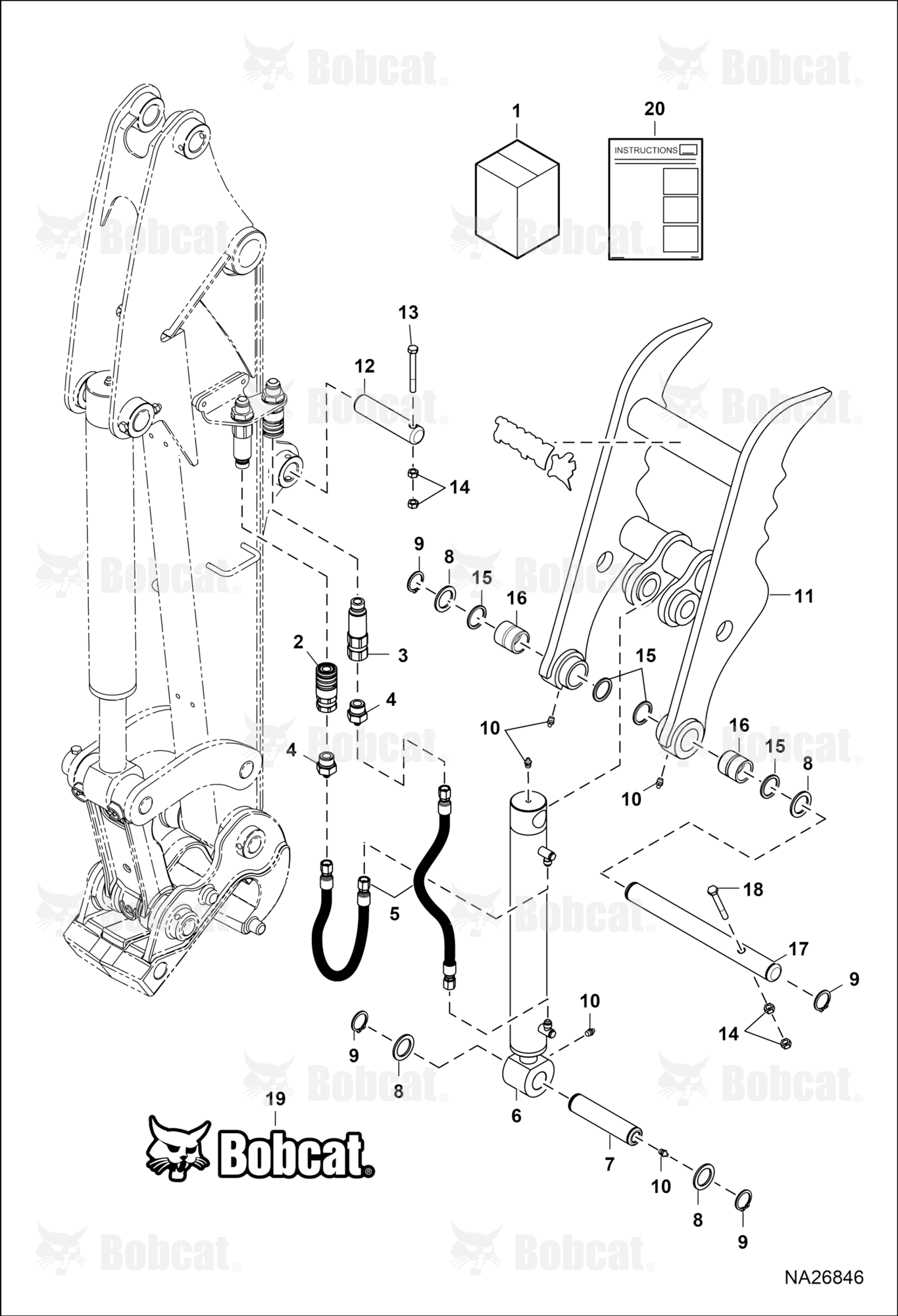 Clamp (Kit) (W/X-Change) (W/Aux) (E26, E32 & E35)  AFM100101 & Above