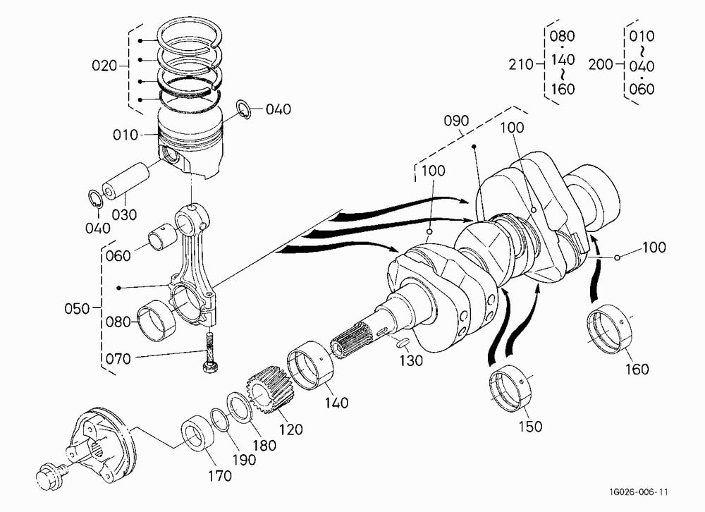 PISTON AND CRANKSHAFT