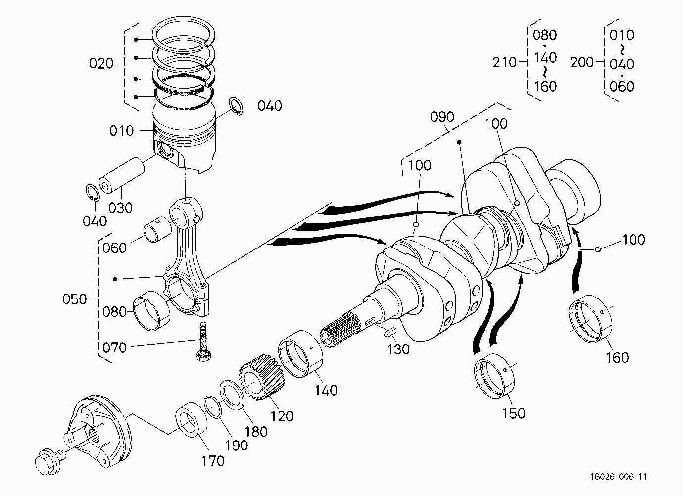 PISTON AND CRANKSHAFT