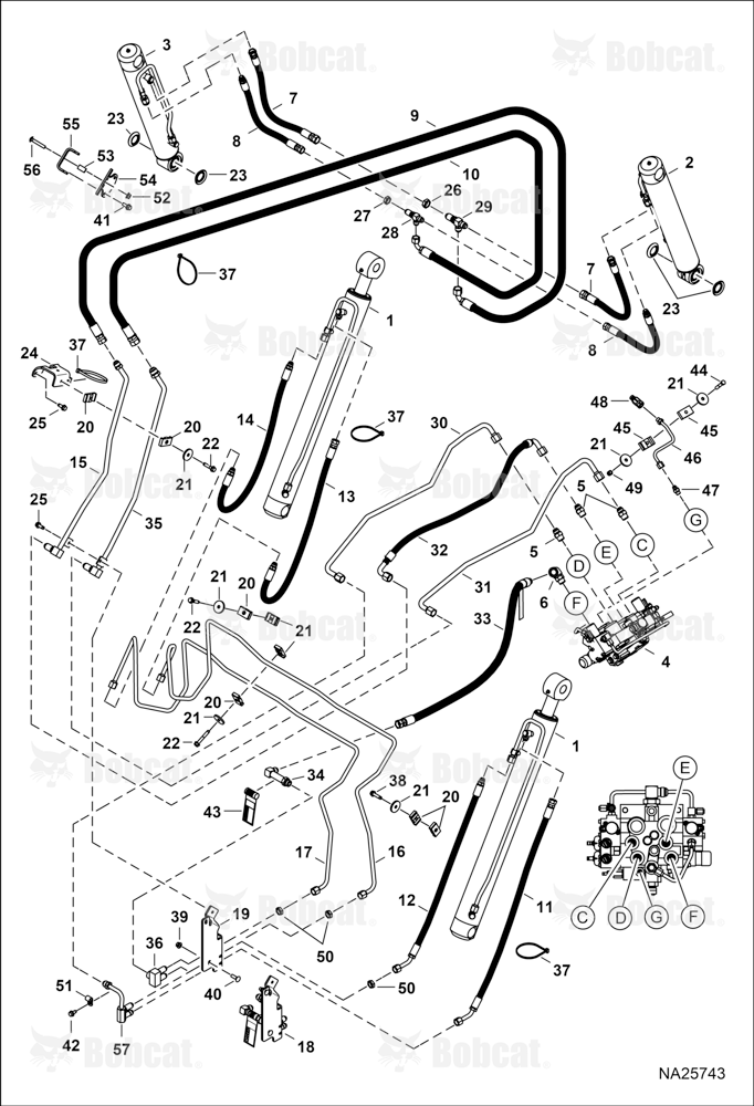 Hydraulic Circuitry (W/O BPV Junction Block)