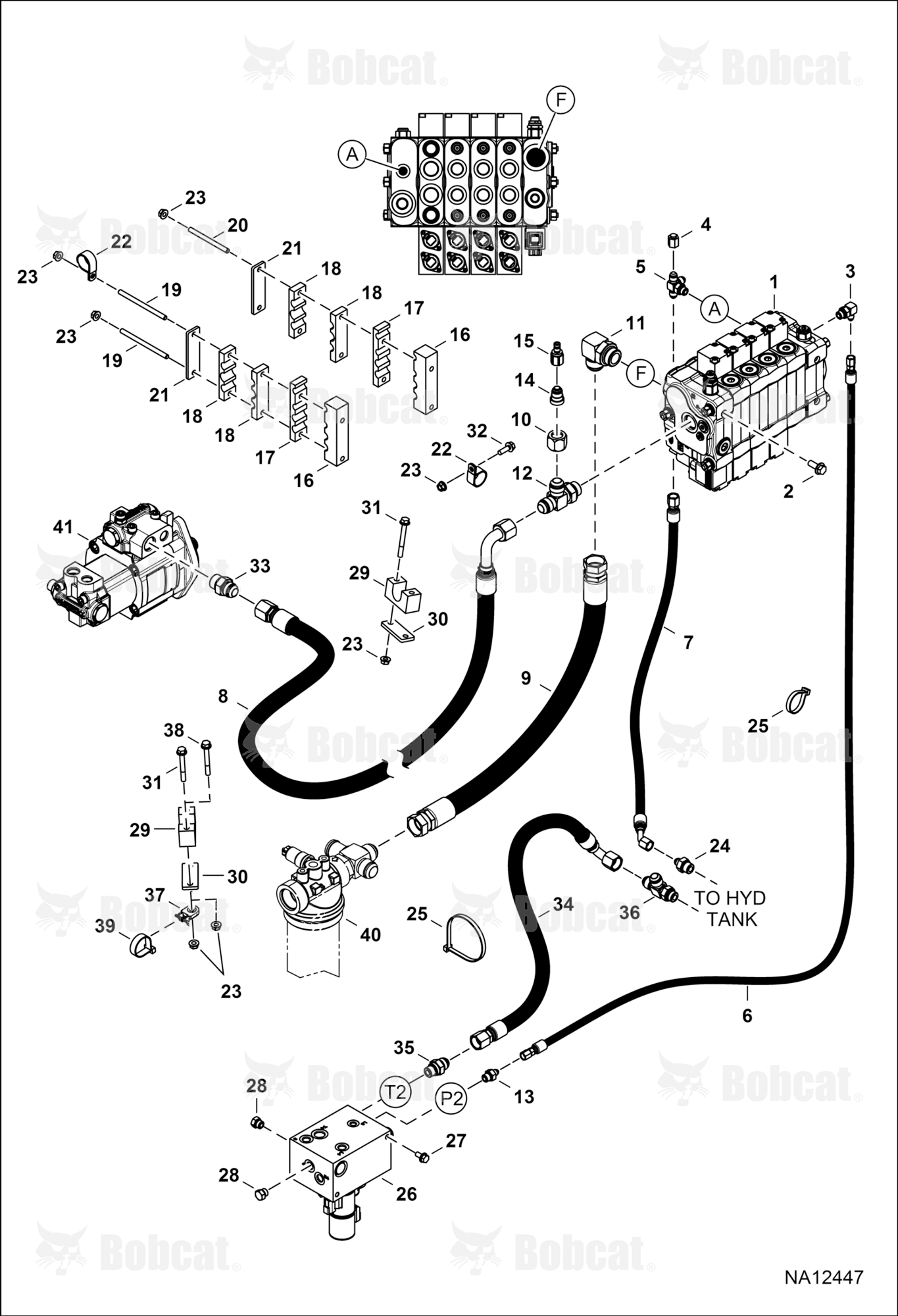 Hydraulic Circuitry (Control Valve & Manifold Block)  B3ZS11001 - B3ZS16000, B3ZT11001 - B3ZT16000