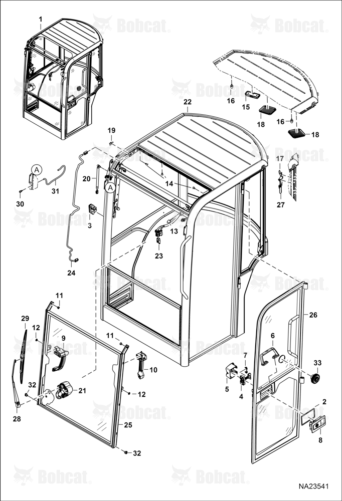 Operator CAB (Front Window)(Wipers)(Door)