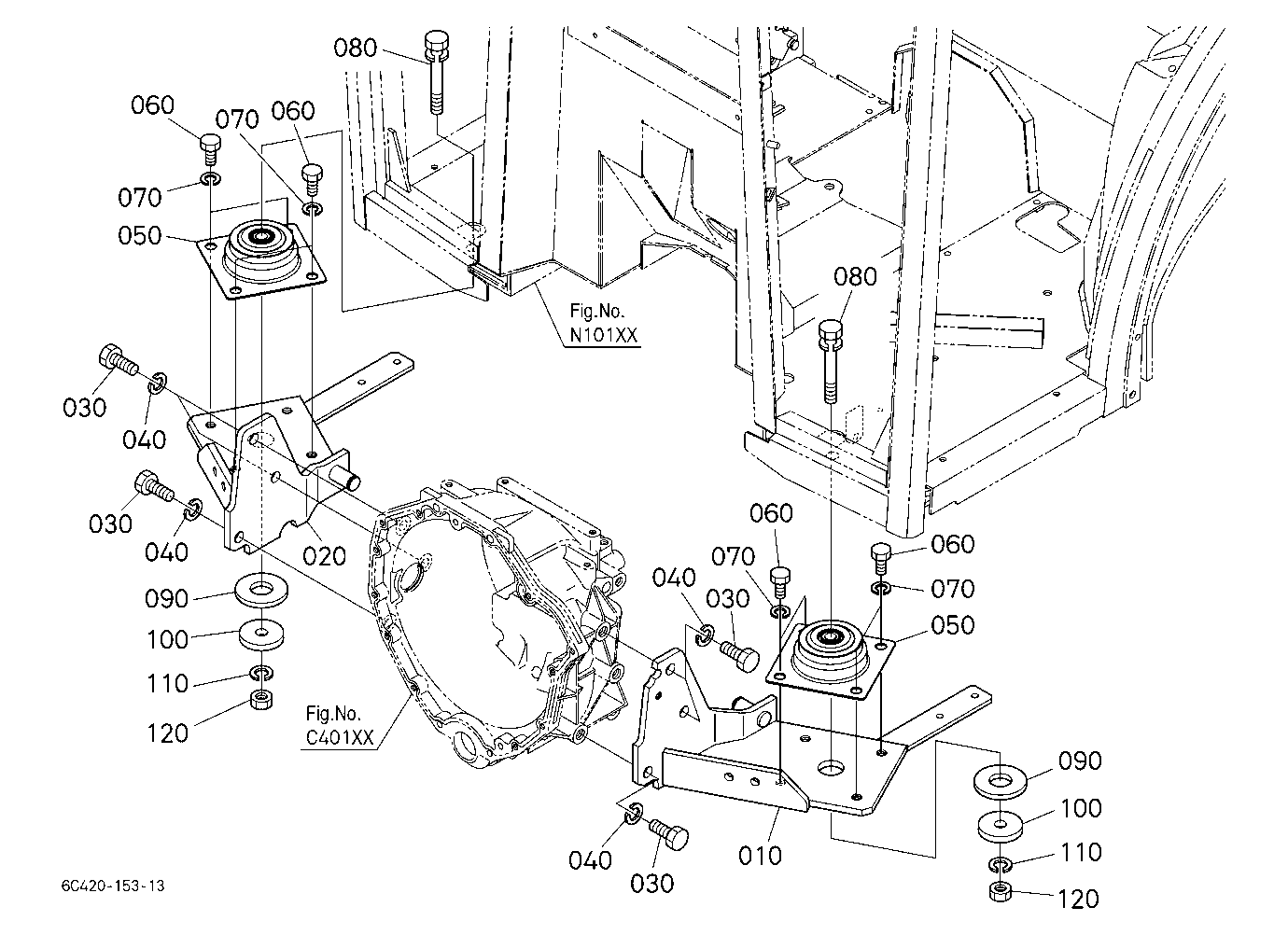 Cab Kit (Cab Bracket Front) (W/G.No.B7076) [Option
