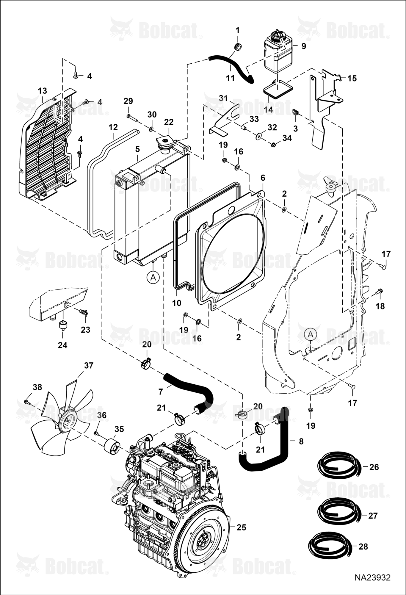 Engine & Attaching Parts (Radiator Water Exchanger)