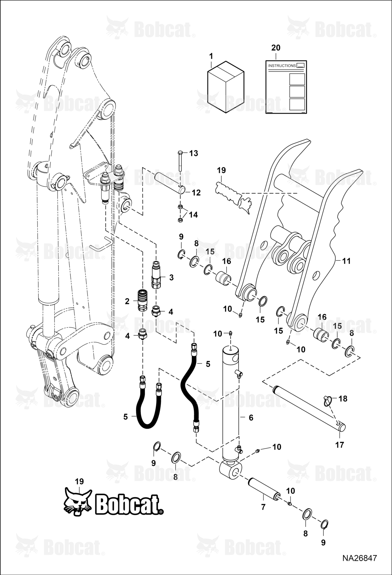 Clamp (Kit) (W/OX-Change) (W/Aux) (E26, E32 & E35)  AFM100101 & Above