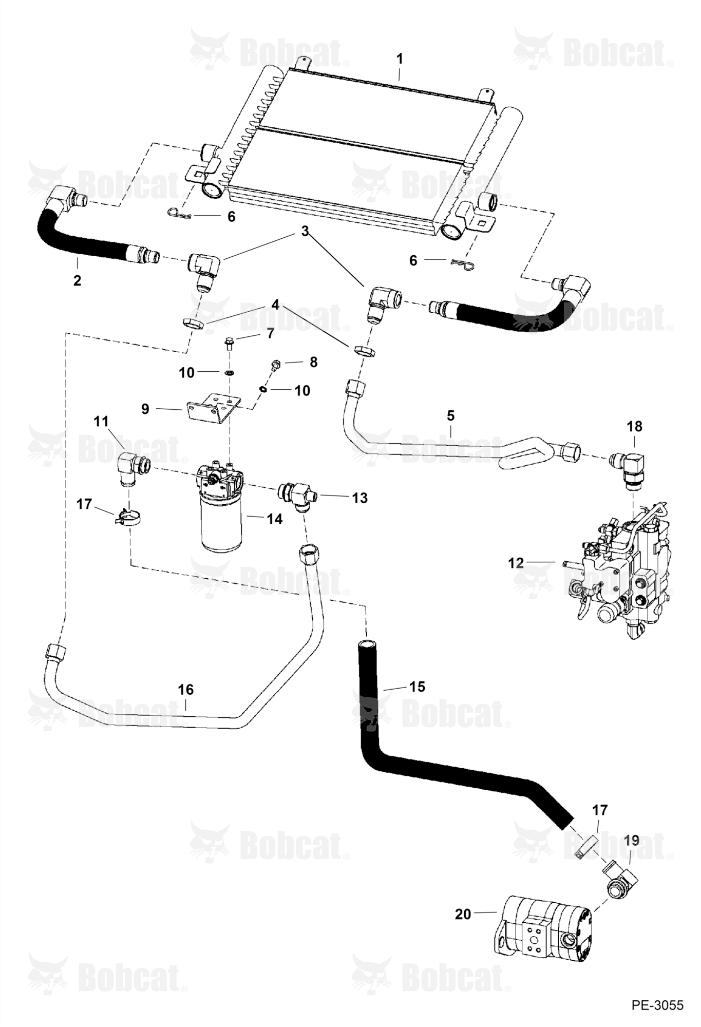 Hydrostatic Circuitry (W/Cooler) (W/O Cooling Upgrade) 530915316 & Below, 531011742 & Below
