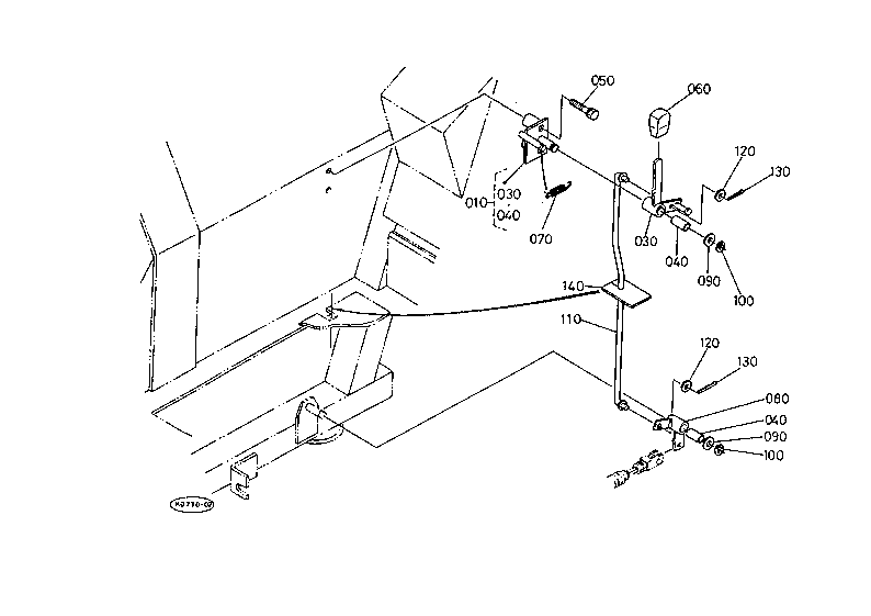 Pto Control Lever With Cab
