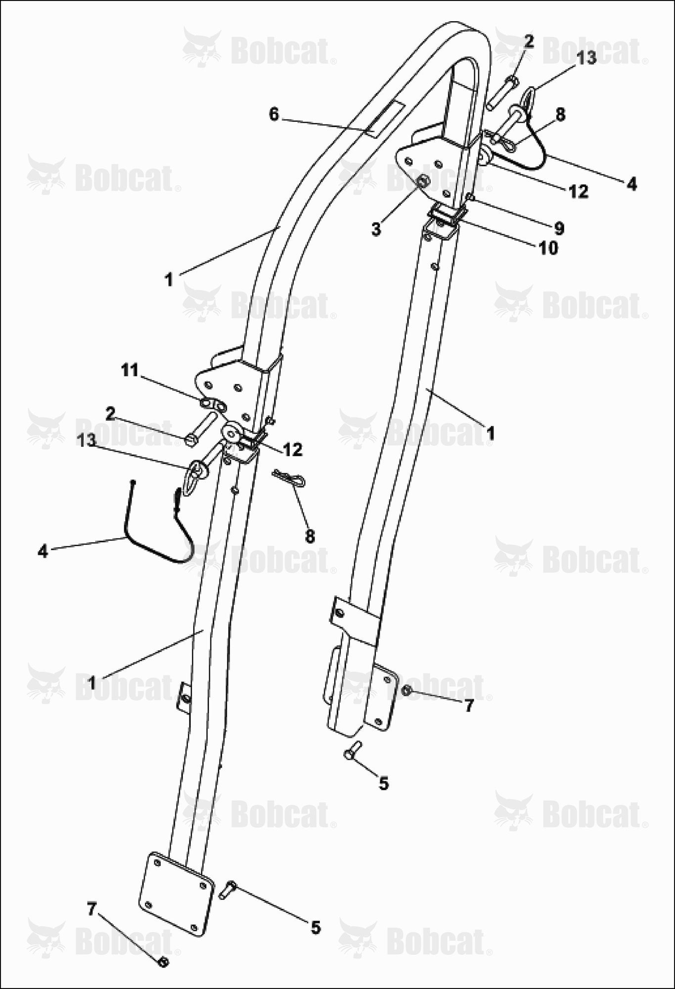 Folding ROPS