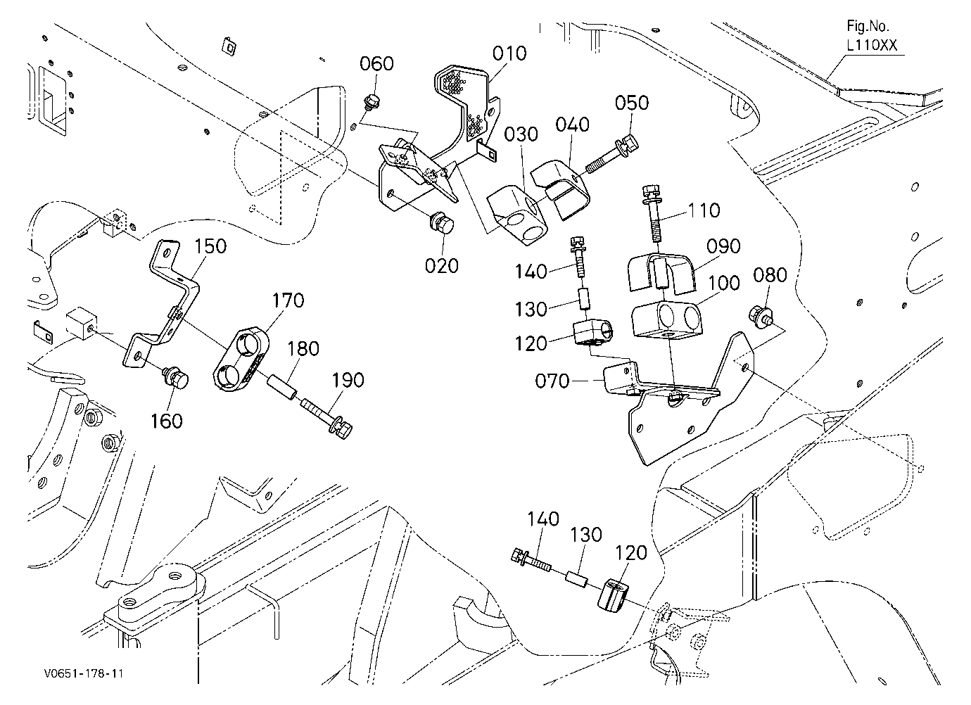 Hose Clamp (Upper) [Manual Hitch]