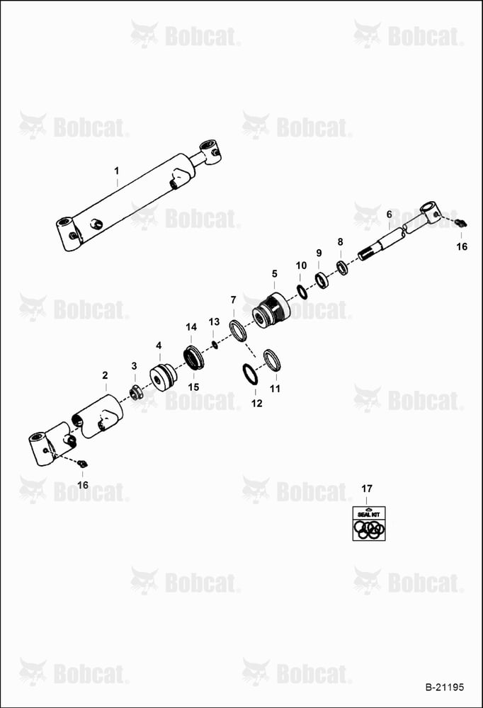 Tilt Cylinder 1-1/4 in (31,75 mm) Shaft
