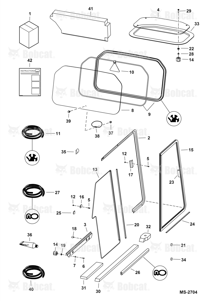 CAB Windows (Top, Rear & Side)