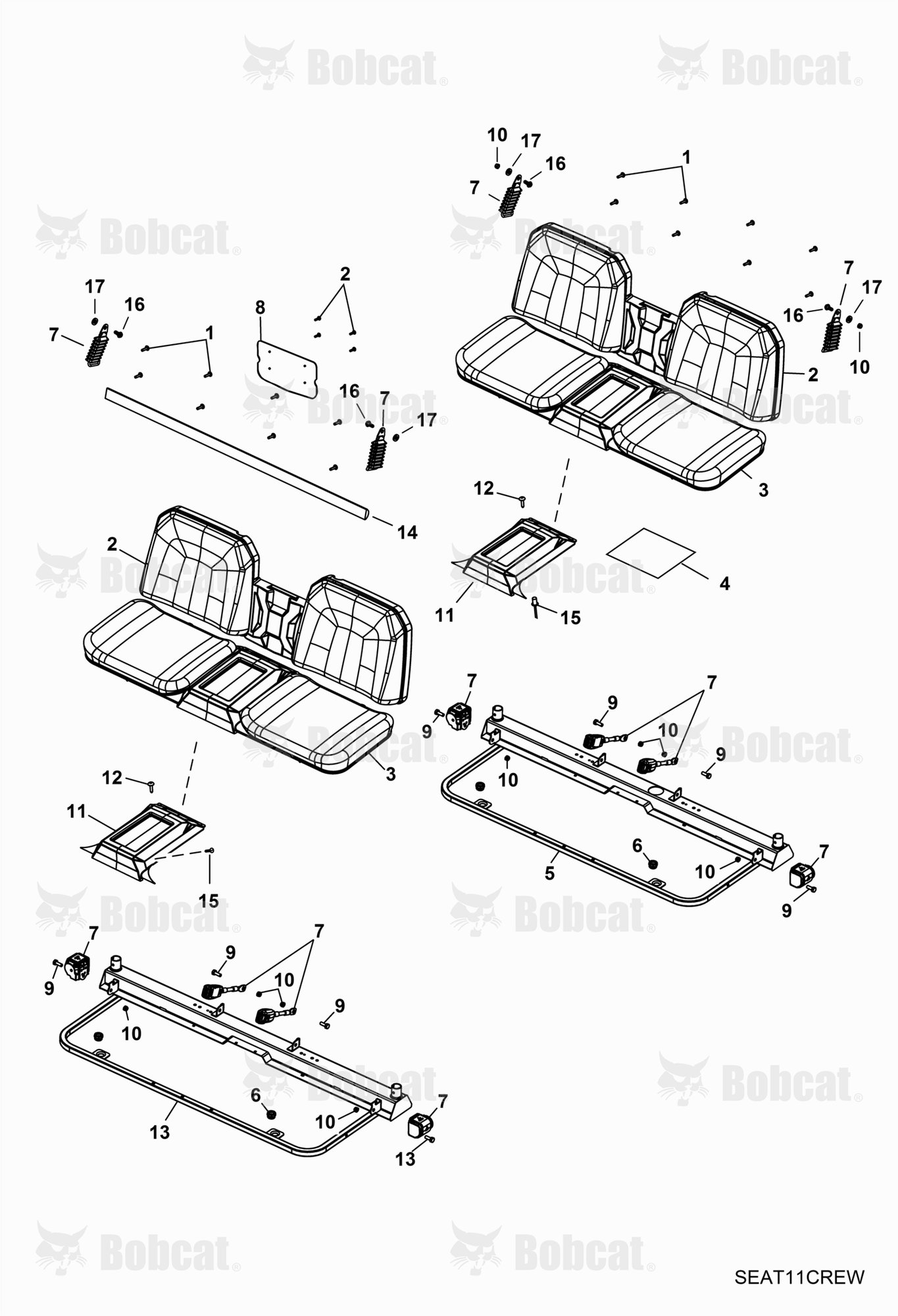 BODY, Seat & Base (Bucket Seat)  AJNW11001 - AJNW19999