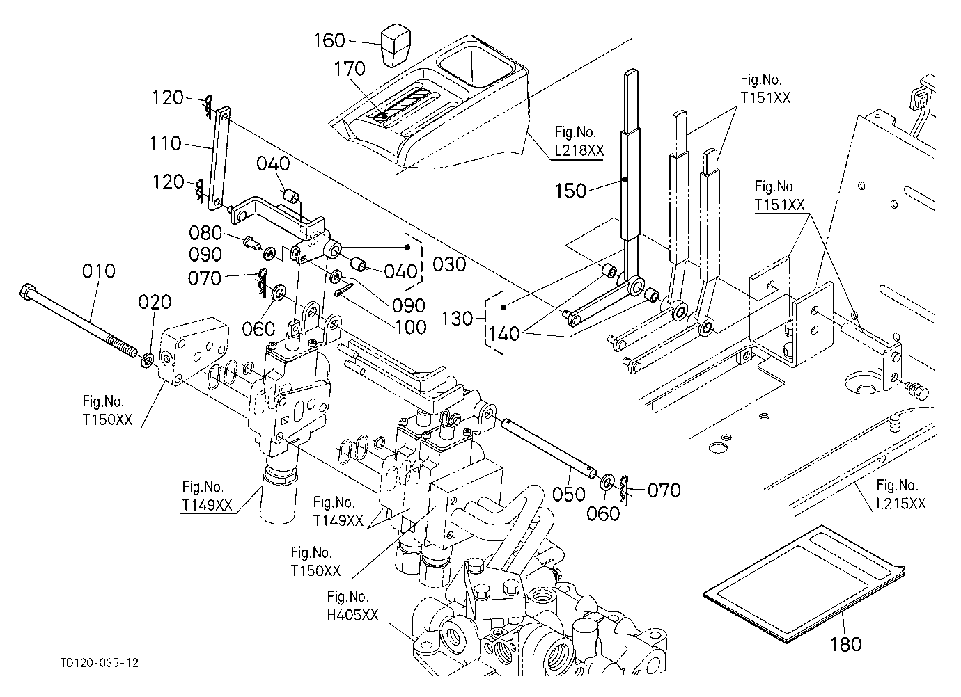 Auxiliary Control Valve Lever (3Rd) (W/G No.L8337)