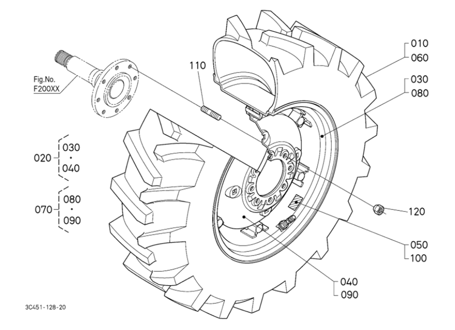 Rear Wheel (12.4-24 R1)