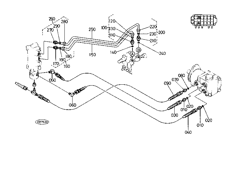 Oil Piping (Travel Lh) [Kh-91(H)]