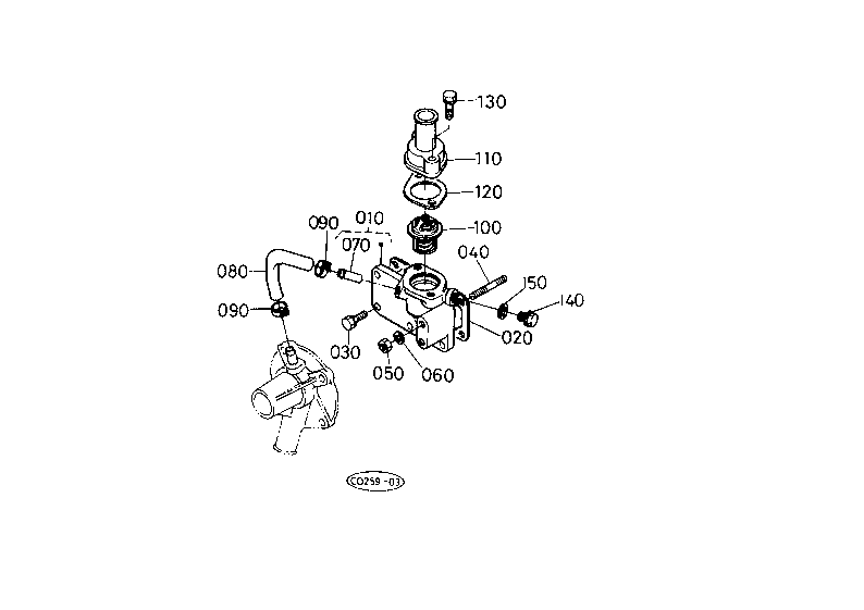 Water Flange/Thermostat