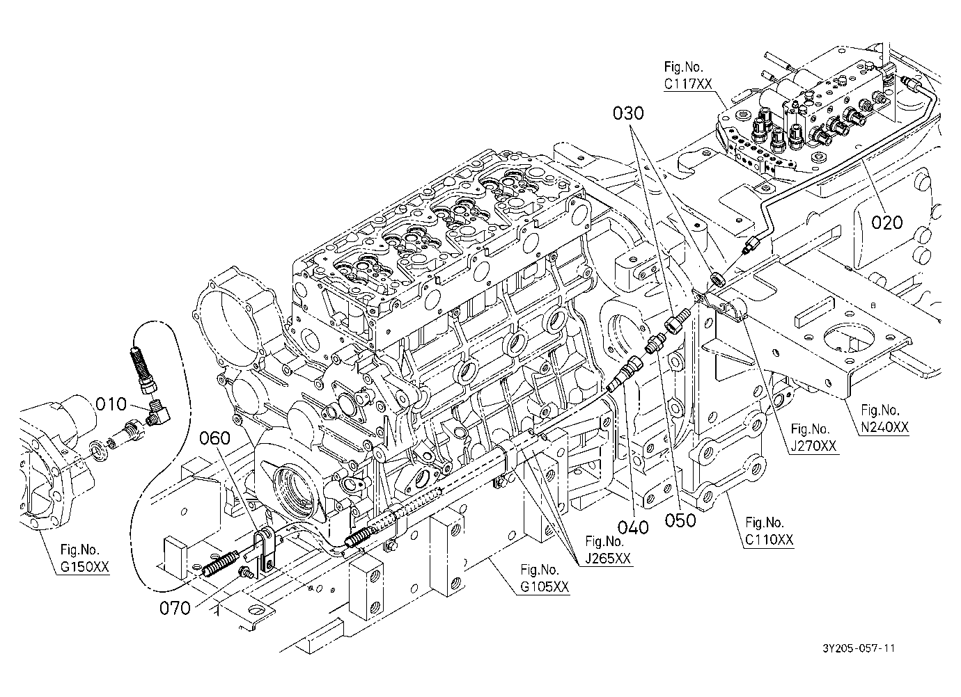 Hydraulic Oil Line (Front Differential)