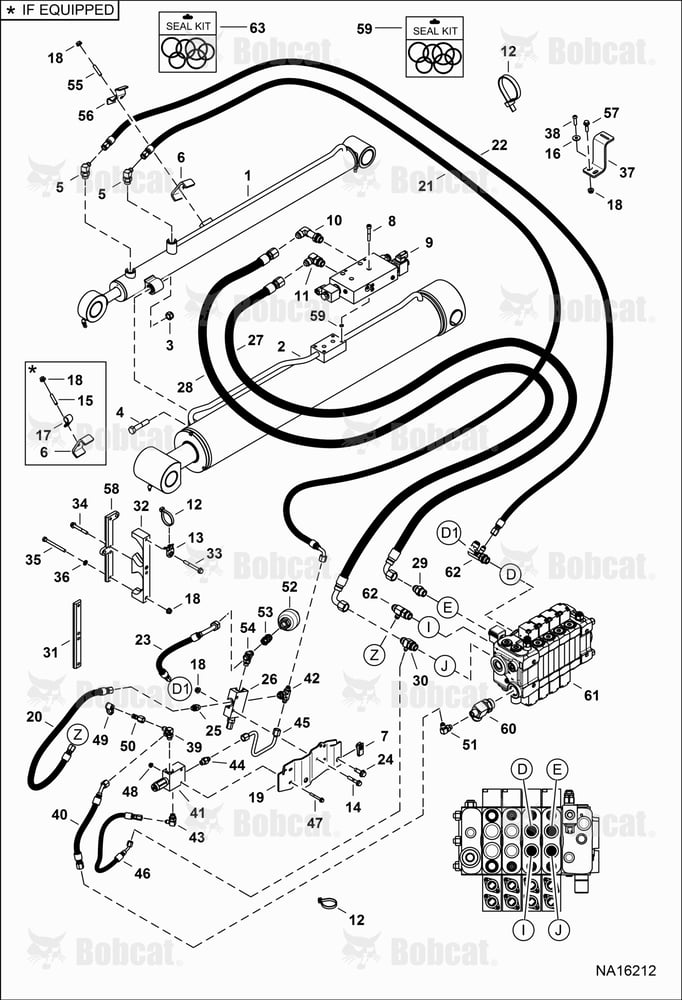 Hydraulic Circuitry (Lift & Self-Leveling)  B3ZU17001 & Above, B3ZV17001 & Above