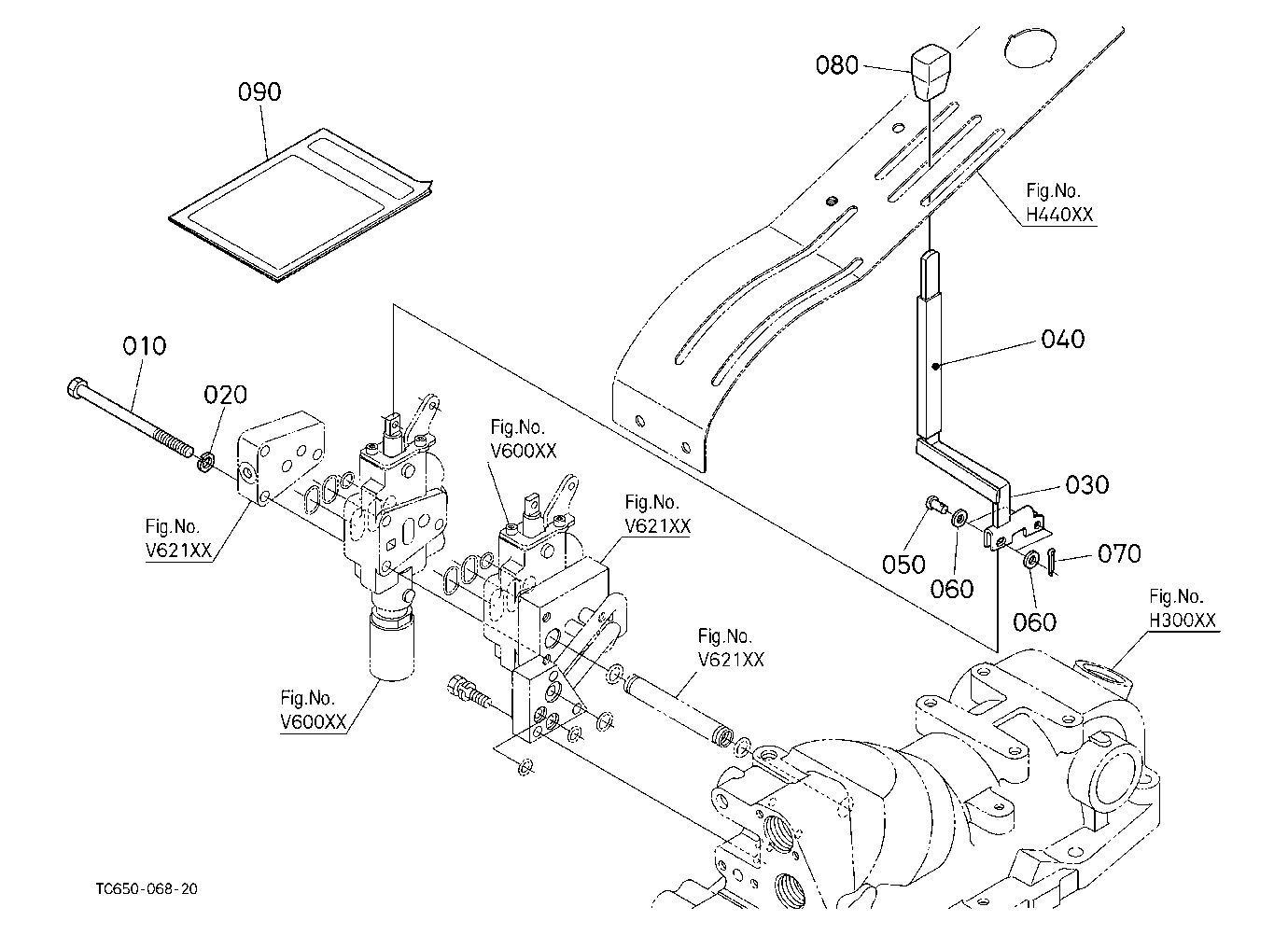 Auxiliary Control Valve Lever (2Nd) (W/G No.Mx8452