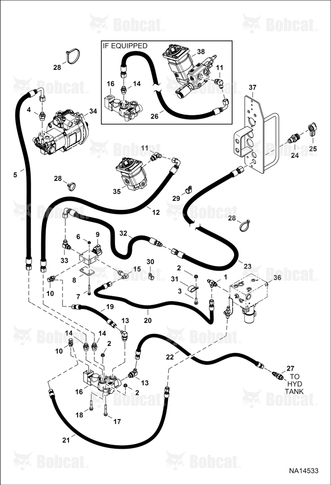 Trailer Brakes (Hydraulic) (Single Line)  B3ZS11055 - B3ZS16000, B3ZT11062 - B3ZT16000