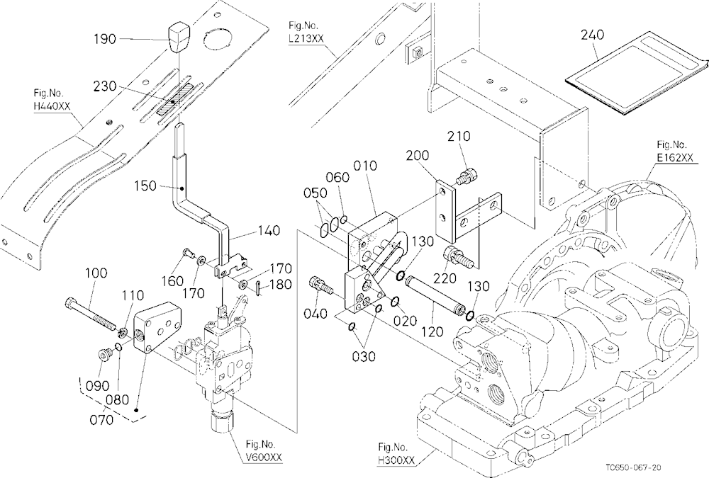 Auxiliary Control Valve Lever (1St) (W/G No.Mx8451