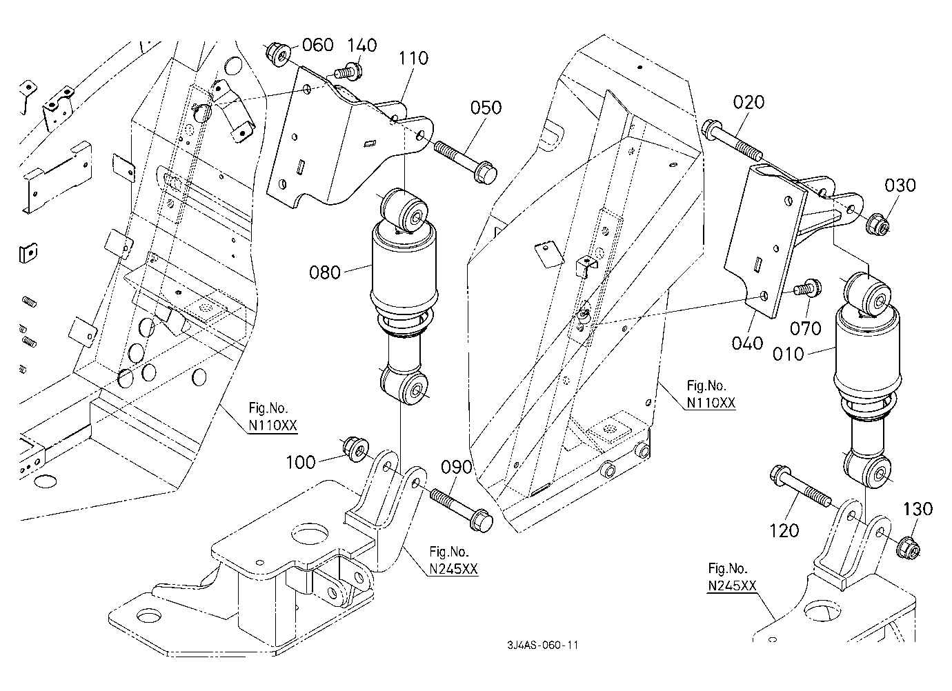 Rear Damper [With Rear Suspension (Spring)]