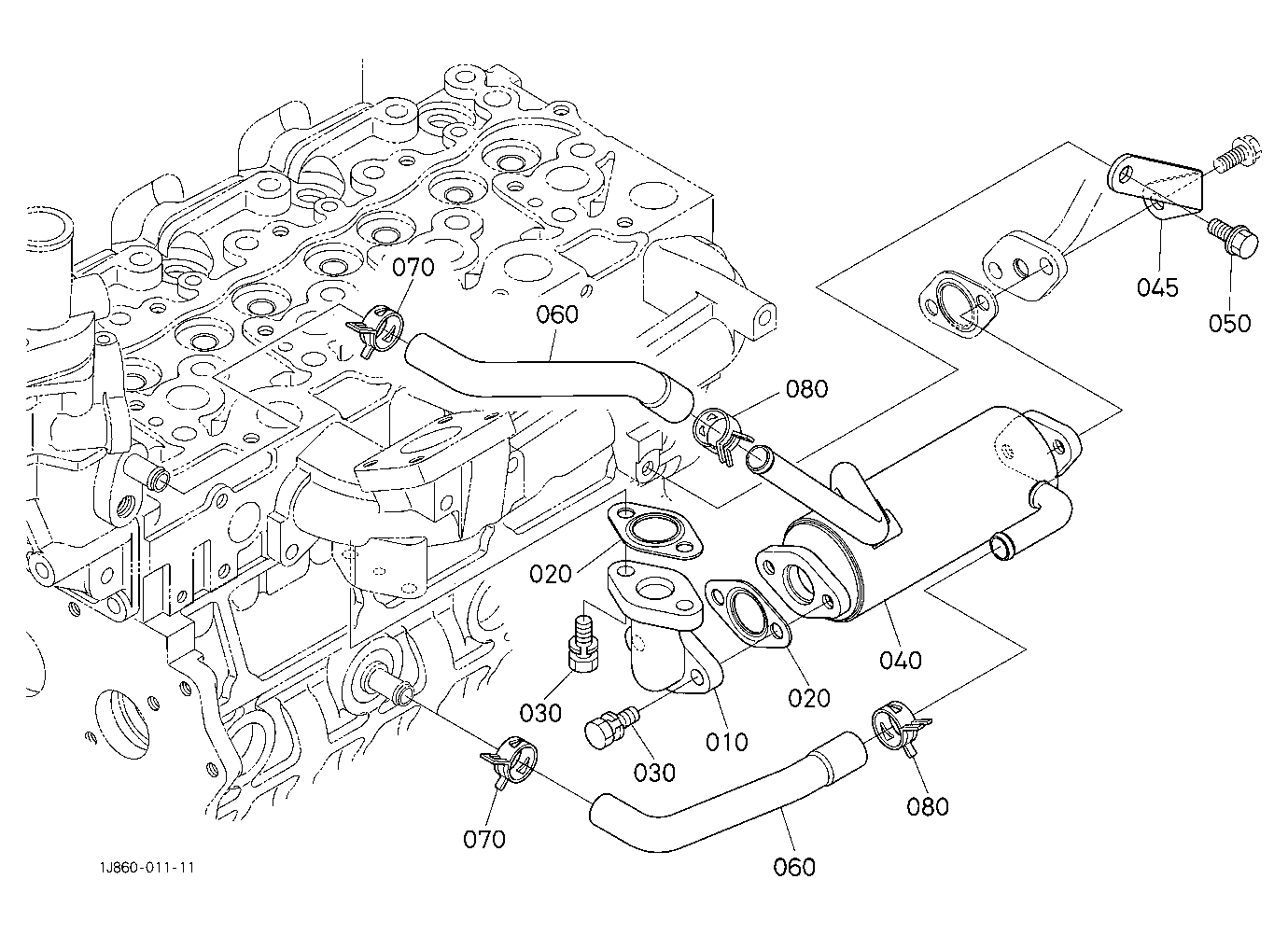 Egr Cooler [V2403-M-Te3-Hst1(3)/Hst2(4)]