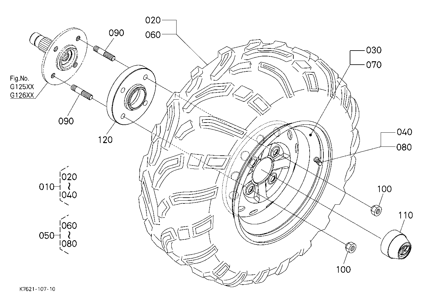 Front Wheel (25*10-12,Atv)