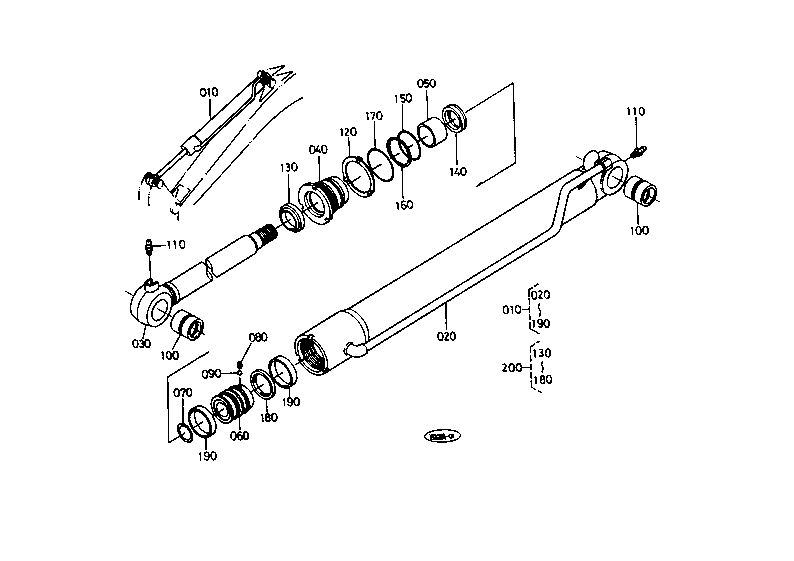 Arm Cylinder and Component Parts