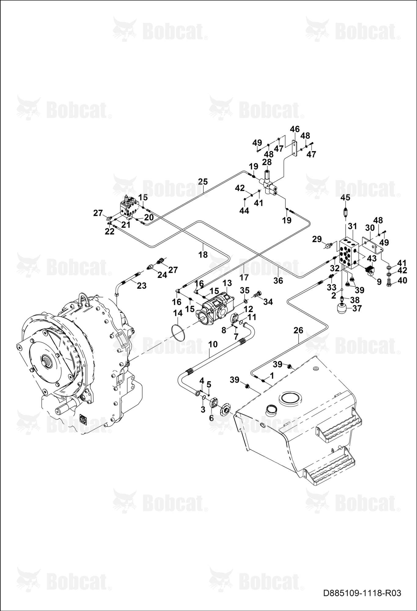 Intake and Priority Valve Circuit  B45211079 & Above