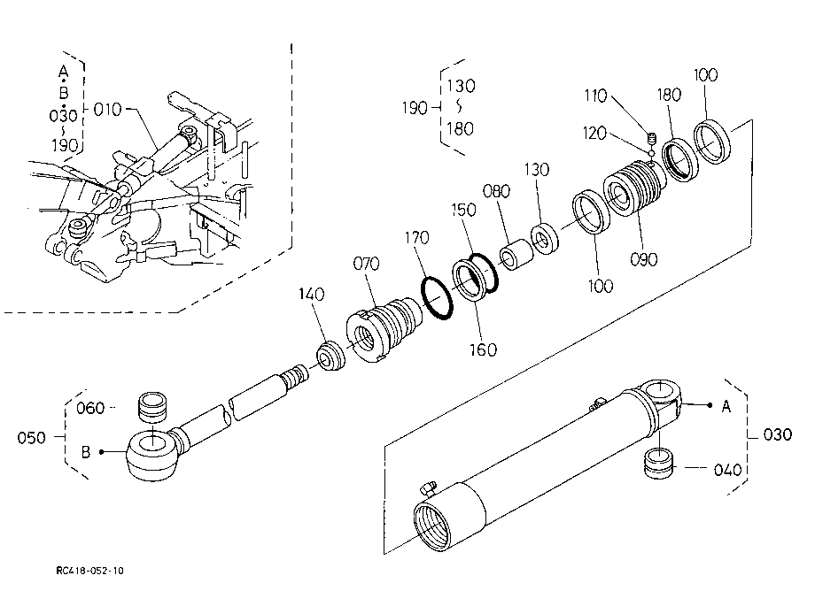 Swing Cylinder And Component Parts