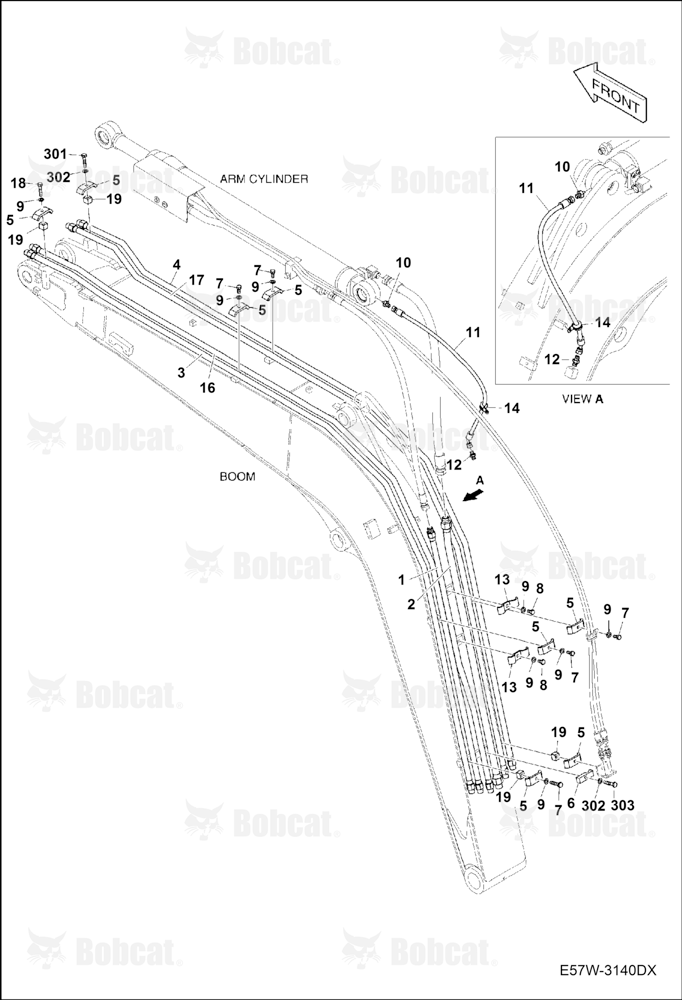 Hydraulic Circuitry (Boom) (Arm Cylinder) (Boom Cylinder)