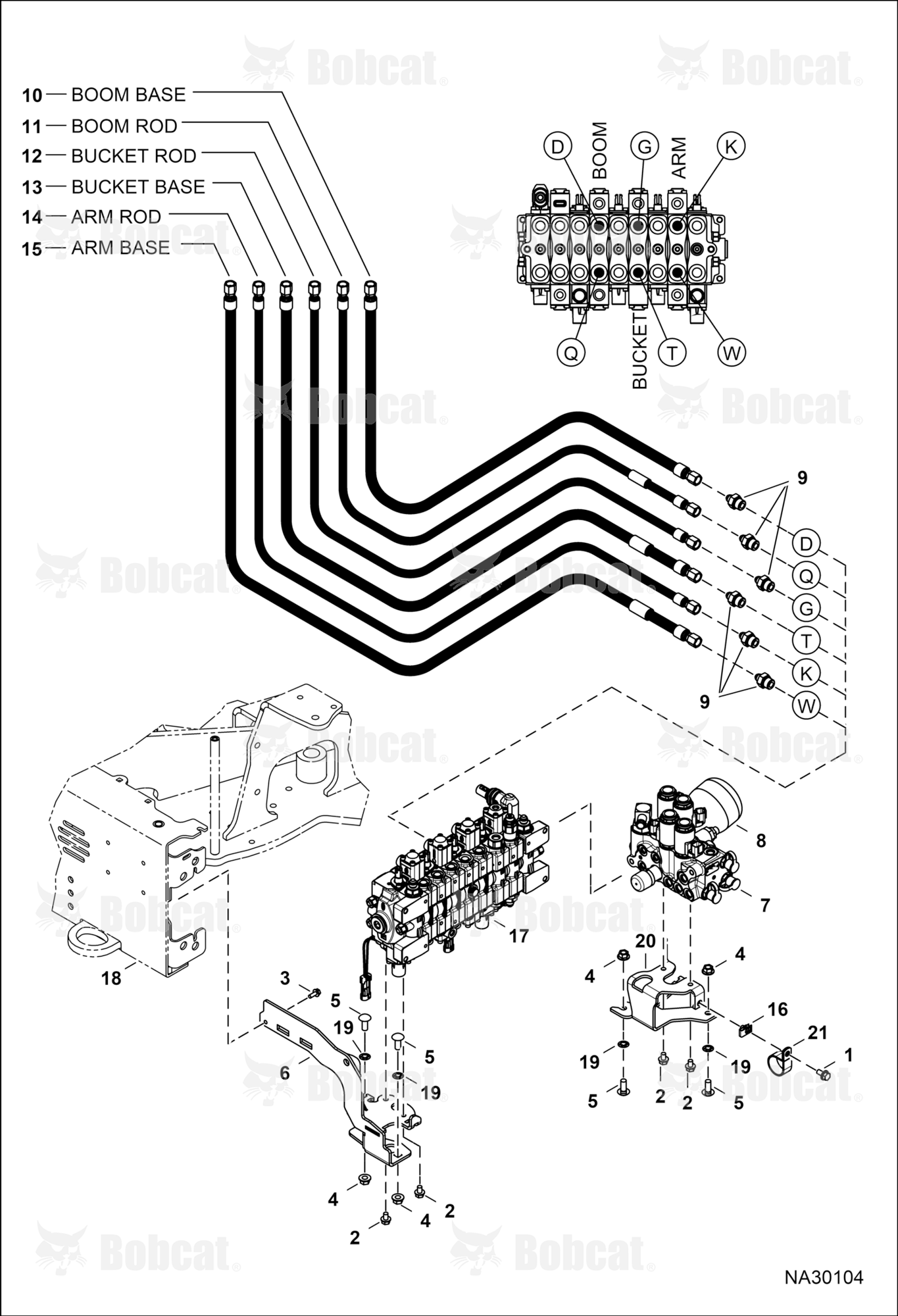 Hydraulic Circuitry (Work Hoses, Control Valve)