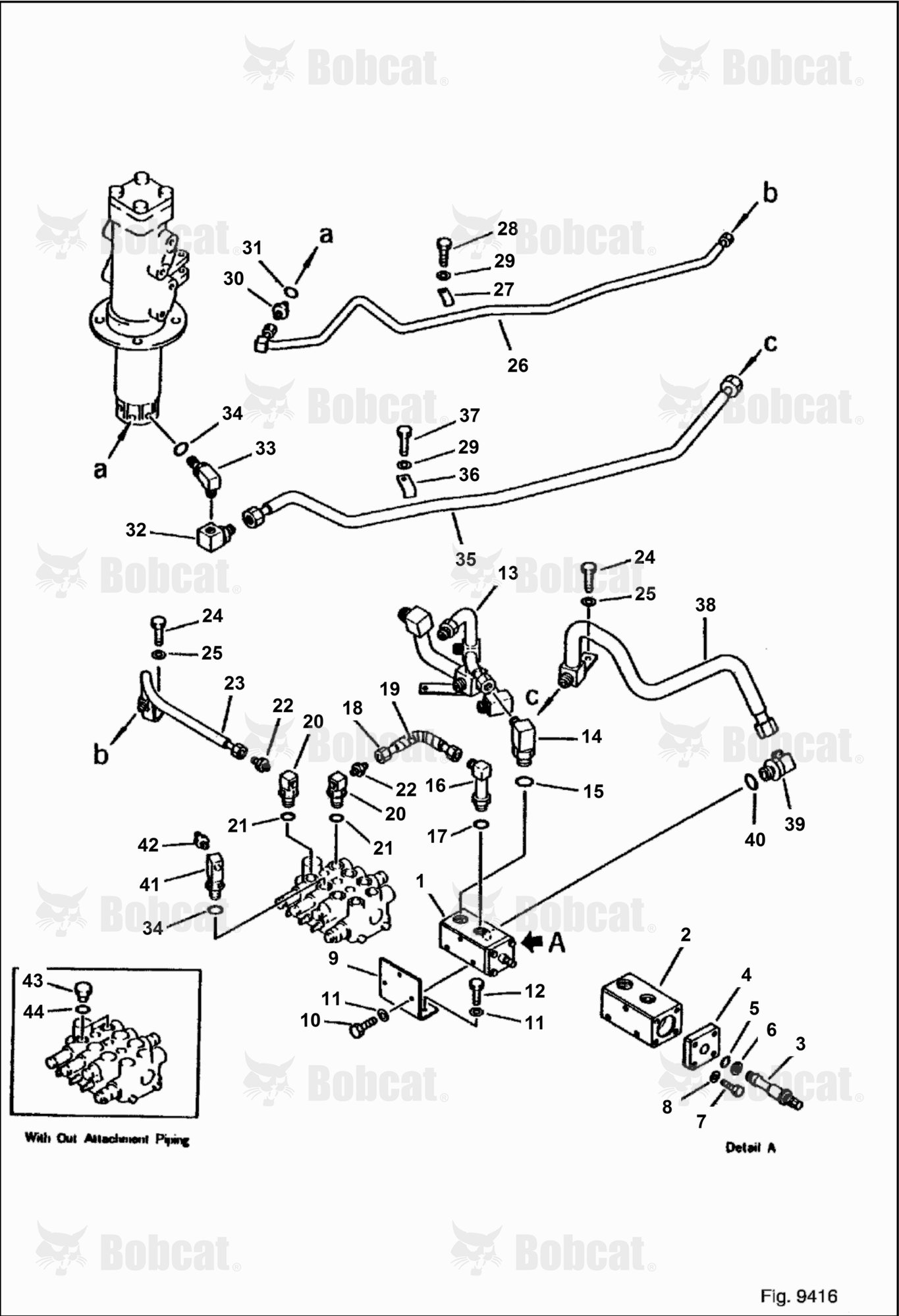 Hydraulic Piping (VALVE TO Swivel JOINT) (W/ATTACHMENT PIPING)