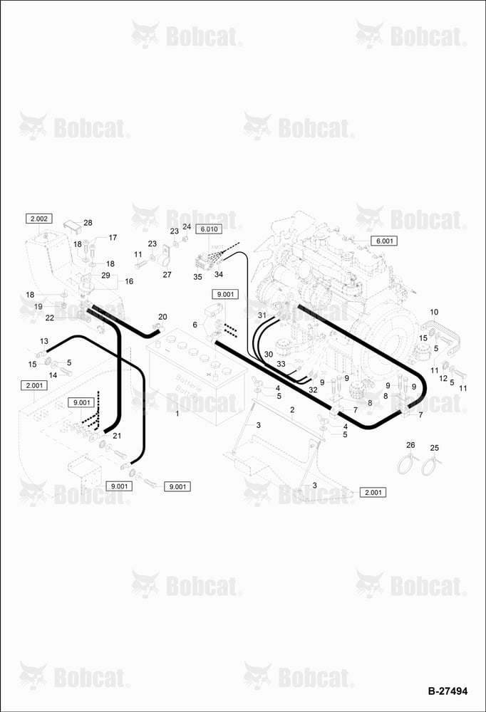 Electric Installation - Upper Carriage 120000A96 - 120000A2709