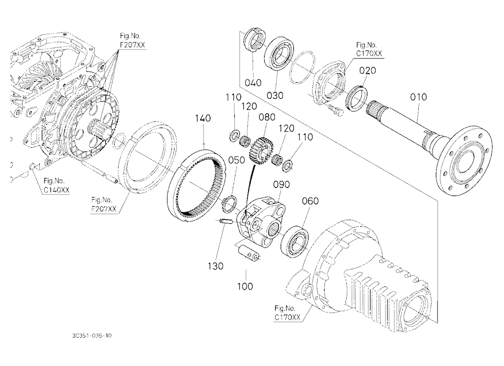 Rear Axle Lh