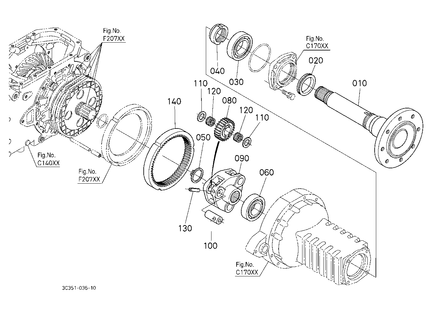 Rear Axle Lh