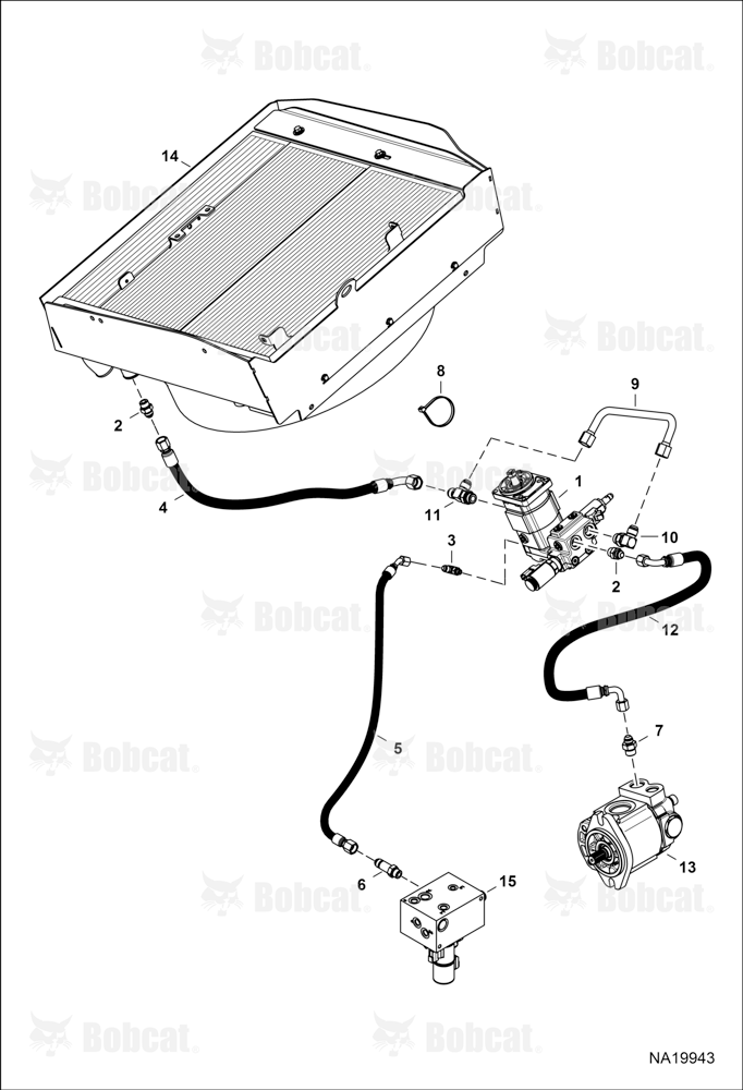 Hydraulic Circuitry (Fan Motor) (Reversible) B54Y11001 - B54Y11081
