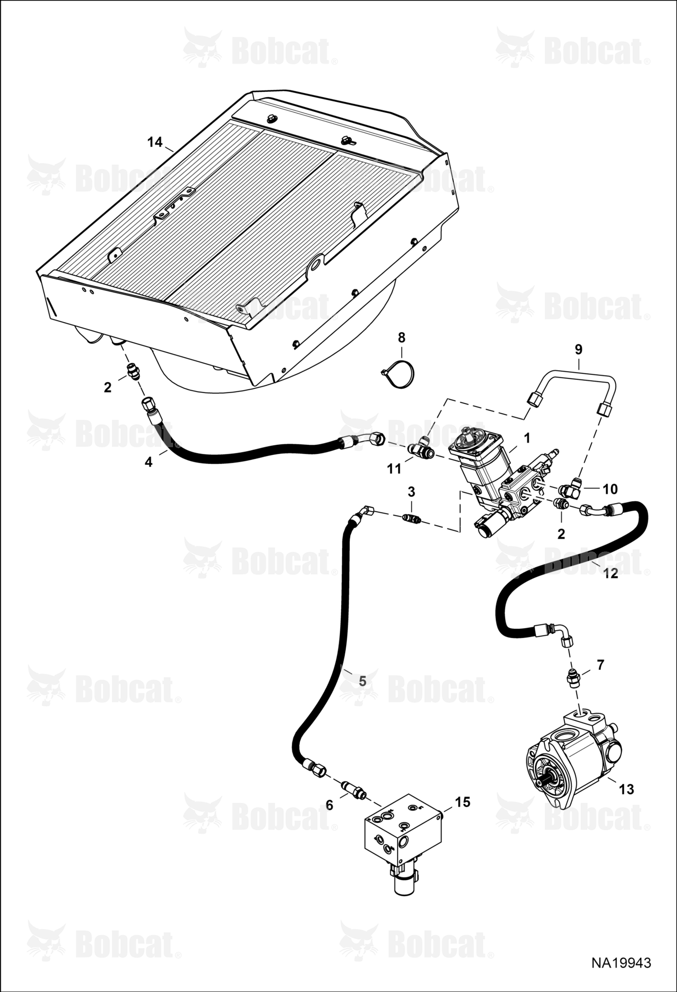 Hydraulic Circuitry (Fan Motor) (Reversible)  B54Y11001 - B54Y11081