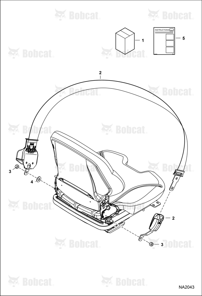 Seat Belt Kit - 3" (Retractable)