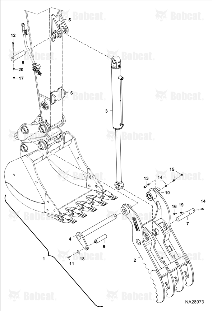 Clamp (E220) (E245) (HT080QH) (25T-1050/1200-5T) (Factory Option Only)