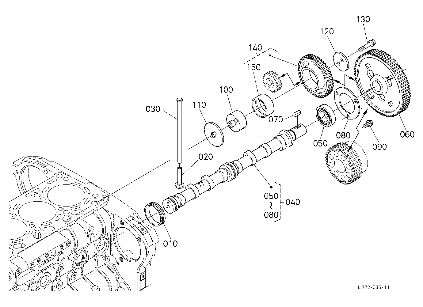 Camshaft And Idle Gear Shaft