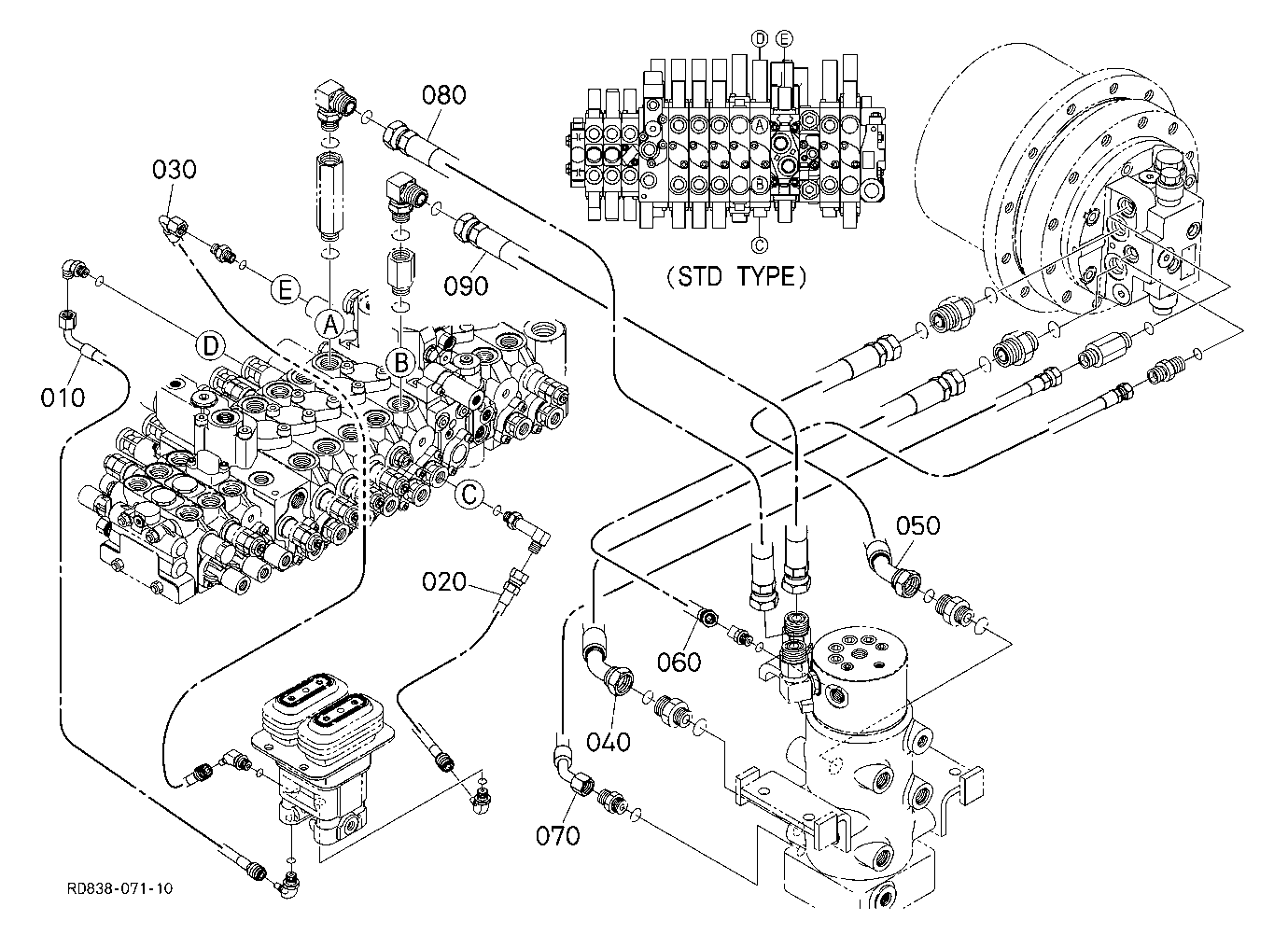Oil Piping (Travel Rh)