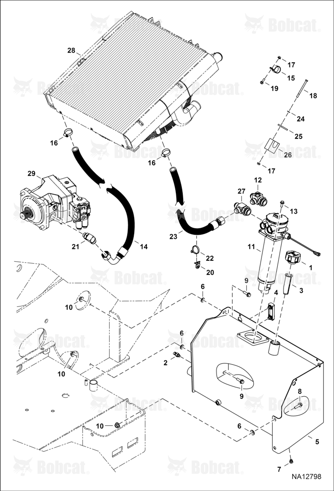 Hydrostatic Circuitry (Oil Cooler, Tank & Filter)